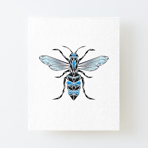 A colour variation of my geometric wasp design