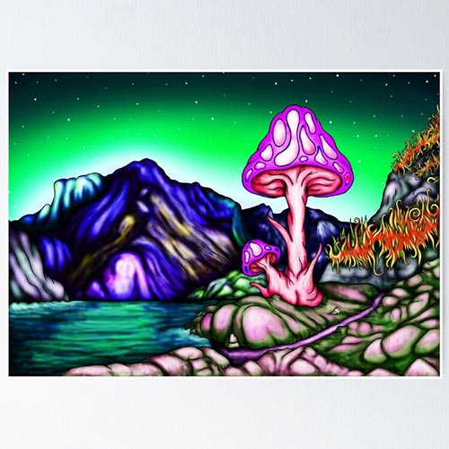 fantasy landscape with a giant mushroom