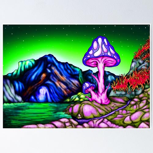 fantasy landscape with a giant mushroom