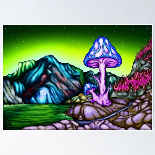 fantasy landscape with a giant mushroom