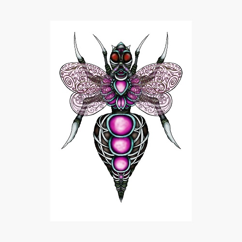 trippy steampunk wasp