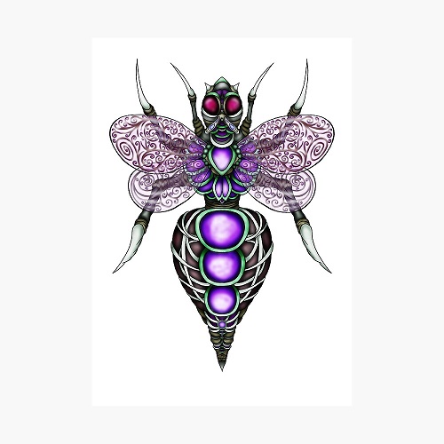trippy steampunk wasp