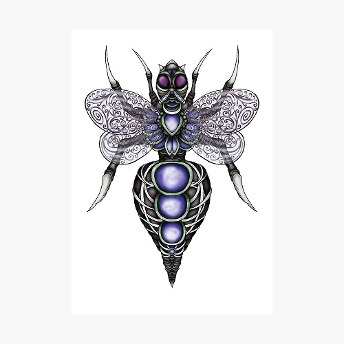 trippy steampunk wasp