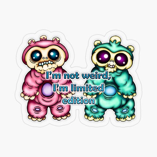 cute pudgy creatures with a funny quote