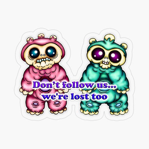 cute pudgy creatures with a funny quote