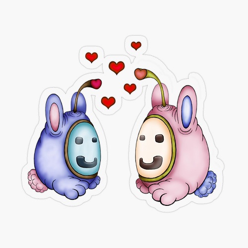 cute robotic bunny creatures