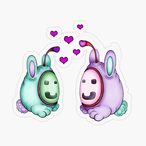 cute robotic bunny creatures