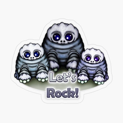 a drawing of cute pebble rock creatures