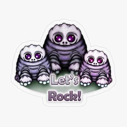 a drawing of cute pebble rock creatures