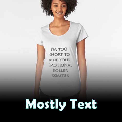 cover image for mostly text funny designs category