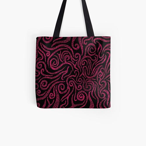 A variation of my dark thick dot swirls pattern design