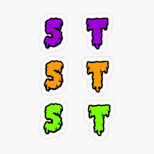 One of my Halloween spooky slimy font sticker packs