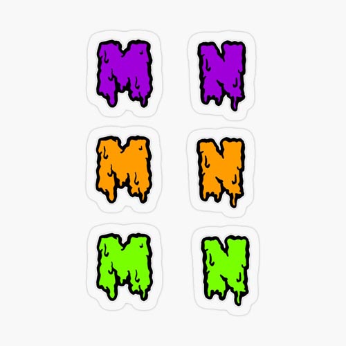 One of my Halloween spooky slimy font sticker packs