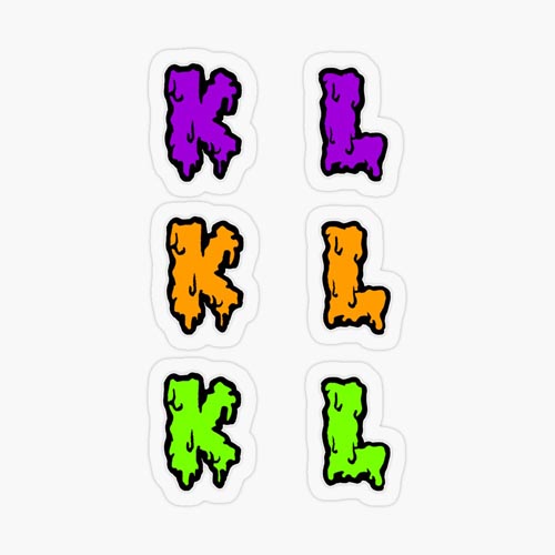 One of my Halloween spooky slimy font sticker packs