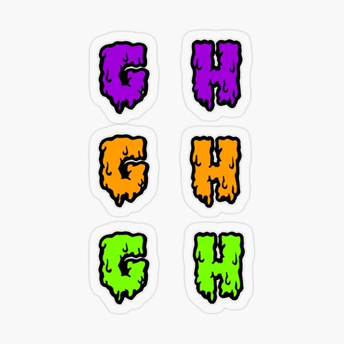 One of my Halloween spooky slimy font sticker packs