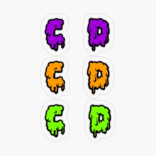 One of my Halloween spooky slimy font sticker packs