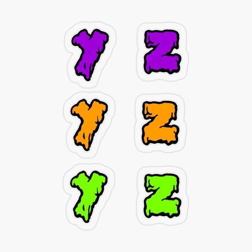 One of my Halloween spooky slimy font sticker packs